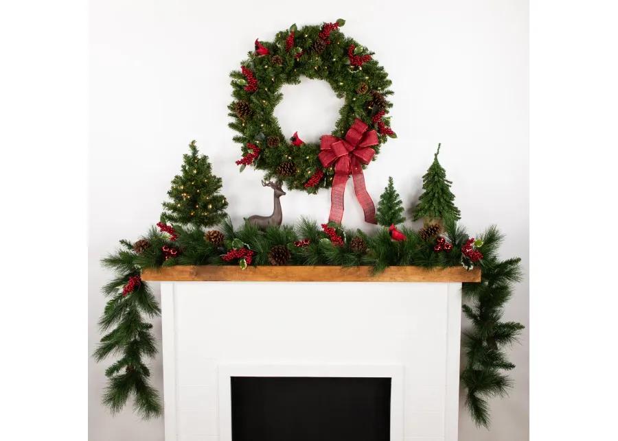 9' x 14" White Valley Pine with Pine Cones Artificial Christmas Garland - Unlit