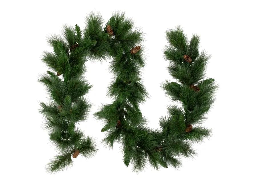 9' x 14" White Valley Pine with Pine Cones Artificial Christmas Garland - Unlit