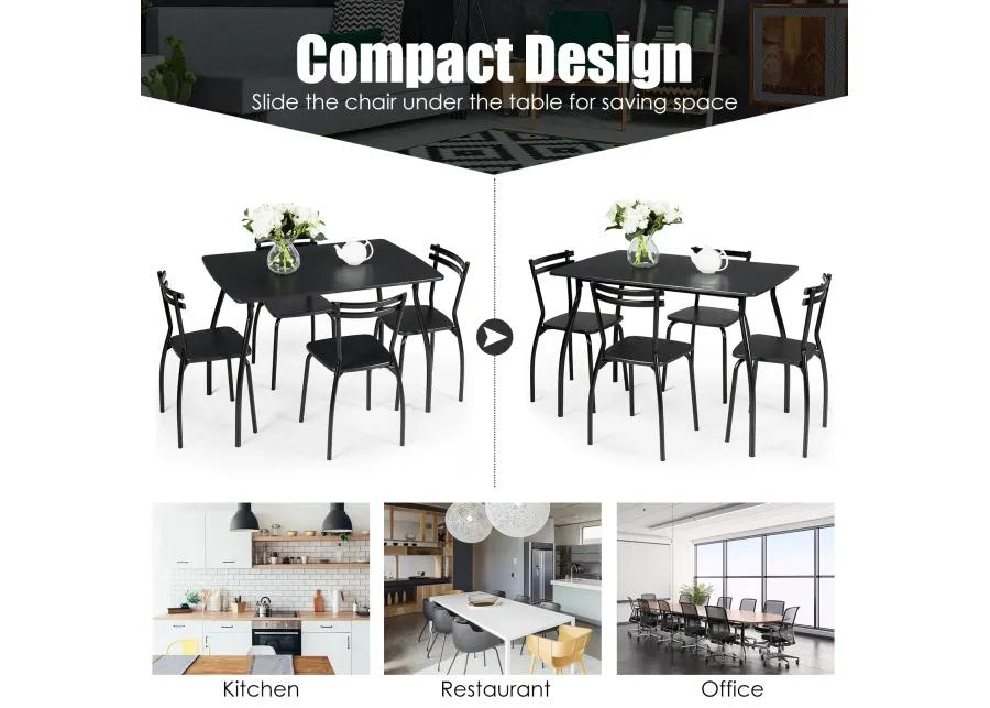 5 Pieces Dining Table Set with 4 Chairs