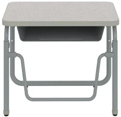 AlphaBetter®  2.0 Height – Adjustable Student Desk with Book Box and Pendulum Bar 22”-30” - Gray