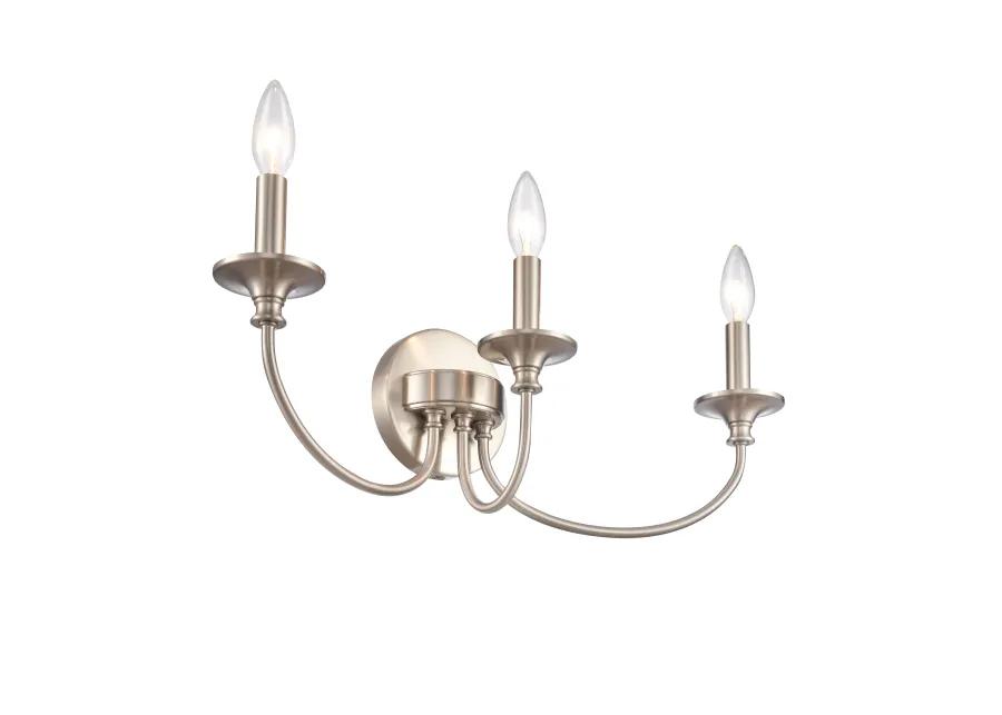 Cecil 22'' Wide 3-Light Nickel Vanity Light