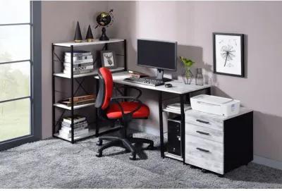 Vandana Writing Desk, White & Black Finish 92767