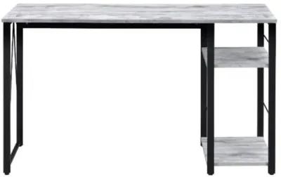 Vandana Writing Desk, White & Black Finish 92767