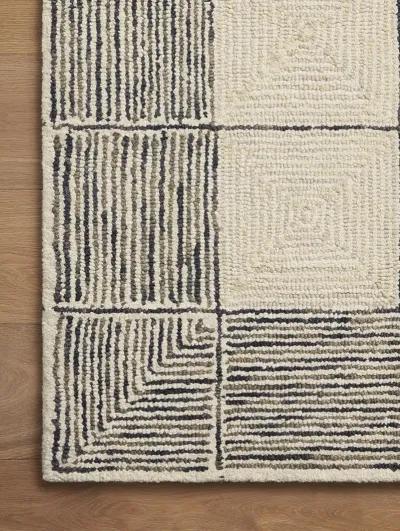 Francis FRA02 Cream/Black 3'6" x 5'6" Rug