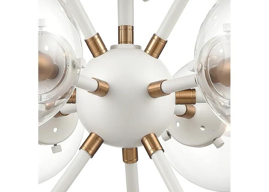 Boudreaux 25'' Wide 12-Light Chandelier - Matte White