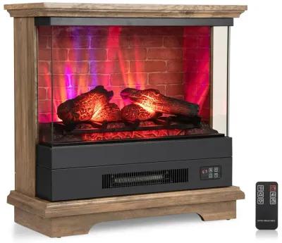 27 Inch Freestanding Fireplace with Remote Control