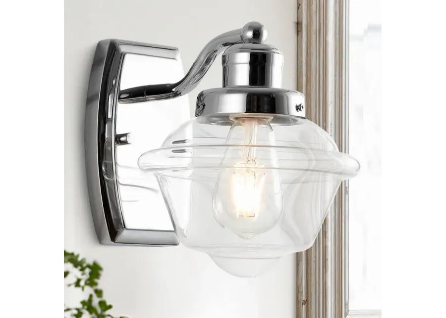 Orleans Iron/Glass Schoolhouse LED Vanity Light