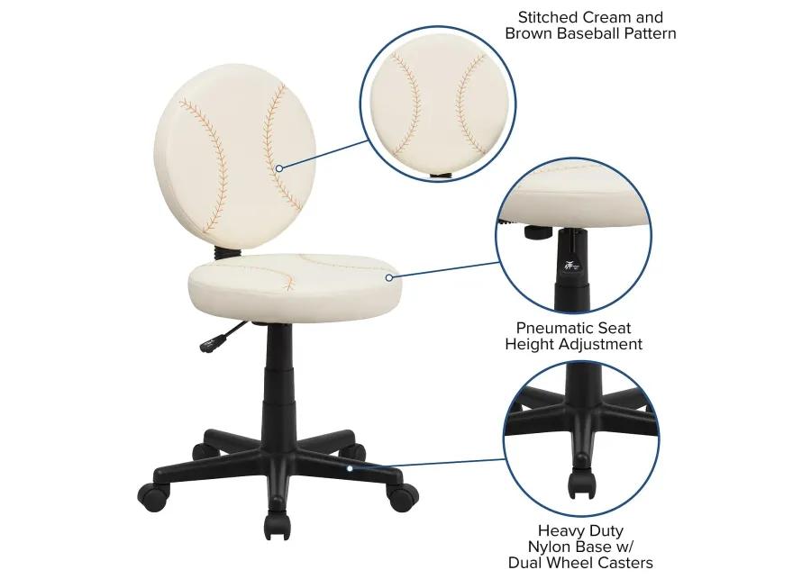 Flash Furniture Jonathan Baseball Swivel Task Office Chair