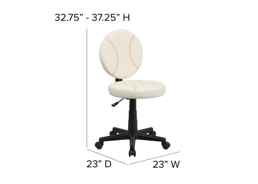 Flash Furniture Jonathan Baseball Swivel Task Office Chair