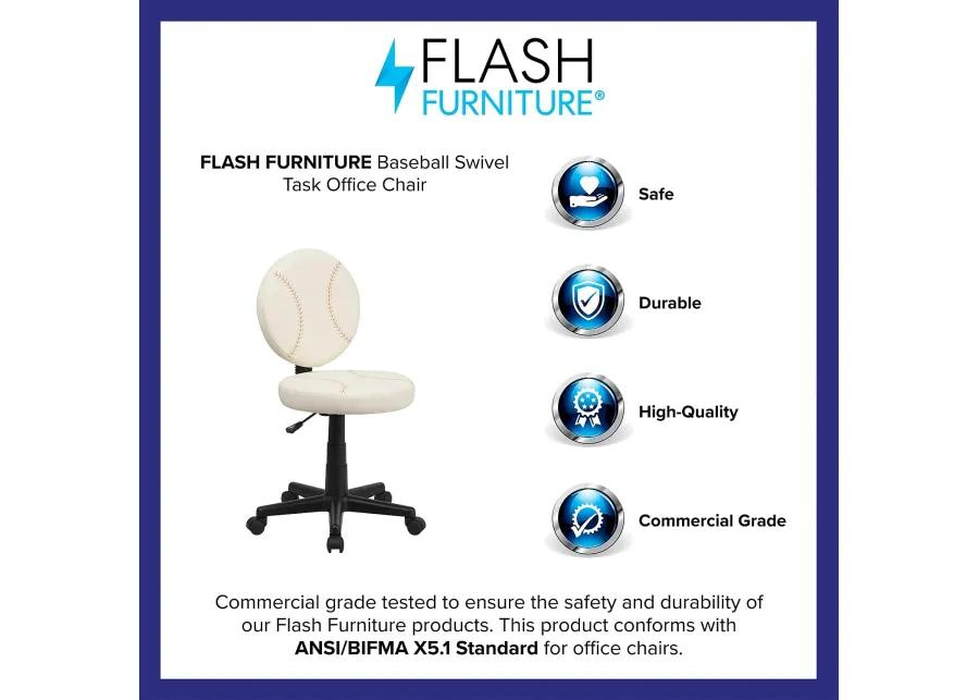 Flash Furniture Jonathan Baseball Swivel Task Office Chair