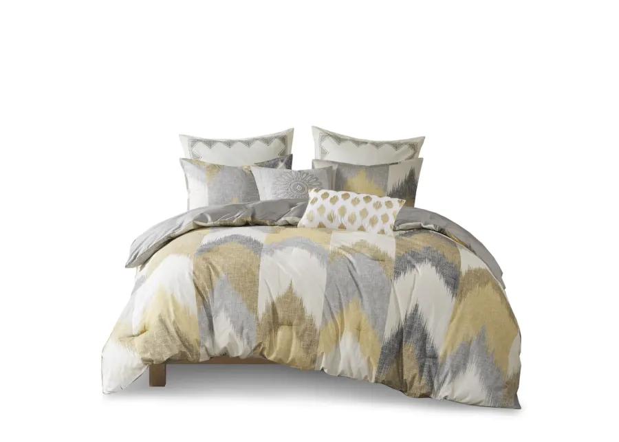 Gracie Mills Heise Ikat Chevron Comforter Set