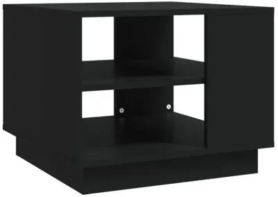 vidaXL Coffee Table Black 21.7"x21.7"x21.7" Chipboard