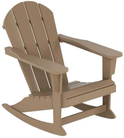 WestinTrends 3-Piece Outdoor Patio Rocking Adirondack Chairs with Side Table Set