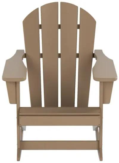 WestinTrends 3-Piece Outdoor Patio Rocking Adirondack Chairs with Side Table Set