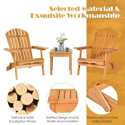 3 Pieces Adirondack Conversation Sets with Widened Armrest