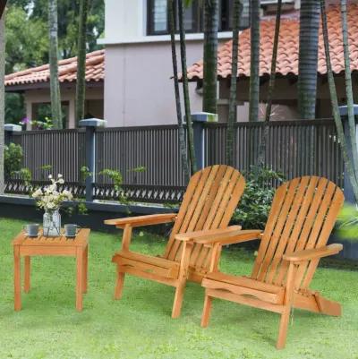 3 Pieces Adirondack Conversation Sets with Widened Armrest