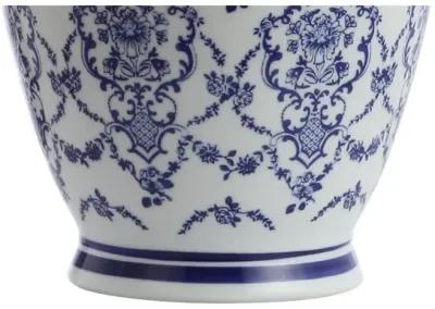 Juliana 26.25" Chinoiserie Ceramic LED Table Lamp, Blue/White