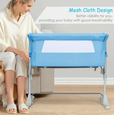 Hivago Travel Portable Baby Bed Side Sleeper  Bassinet Crib with Carrying Bag