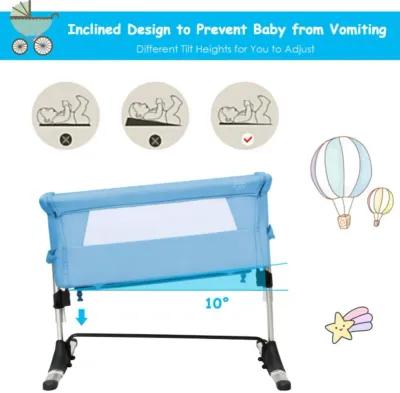 Hivago Travel Portable Baby Bed Side Sleeper  Bassinet Crib with Carrying Bag