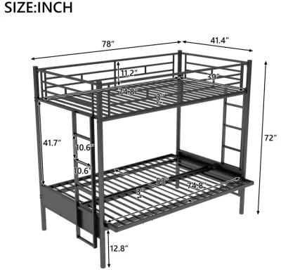 Merax Metal Black Bunk Bed