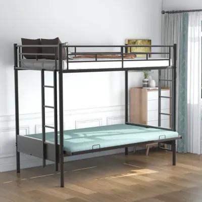 Merax Metal Black Bunk Bed