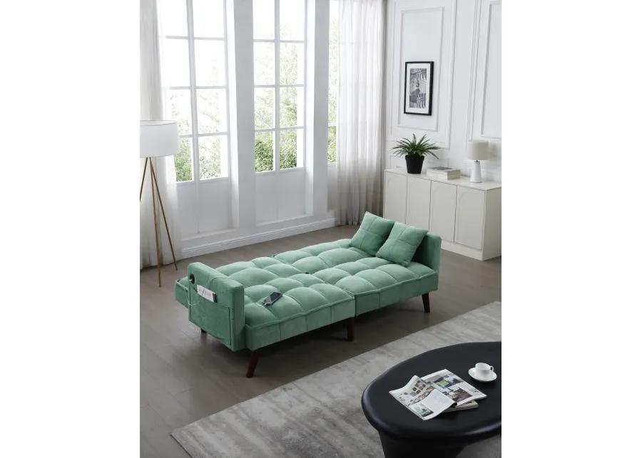 Merax Chenille Fabric Folding Futon Sofa Bed