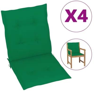 vidaXL Garden Chair Cushions 4 pcs Green 39.4"x19.7"x1.6"