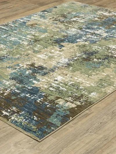 Reed 5'3" x 7'6" Blue Rug