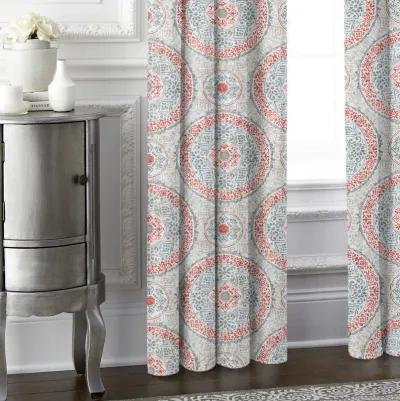 6ix Tailors Fine Linens Zayla Coral Pinch Pleat Drapery Panel Pair