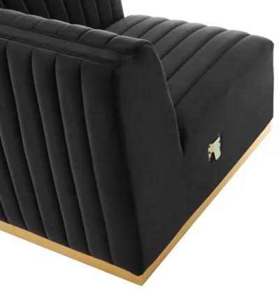 Conjure Channel Tufted Performance Velvet Sofa