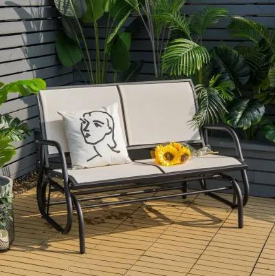 Swing Glider Chair 48 Inch Loveseat Rocker Lounge Backyard