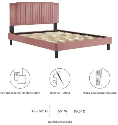 Modway - Zahra Channel Tufted Performance Velvet King Platform Bed