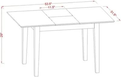 5 Piece Dinner Table Set consists A Dining Table