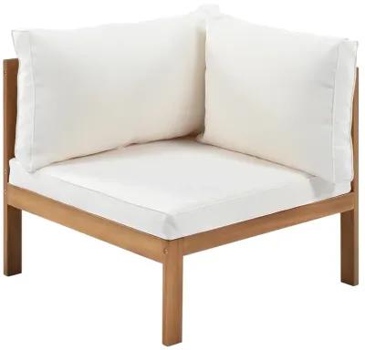 Merax Wood Structure Outdoor Sofa Set with Table