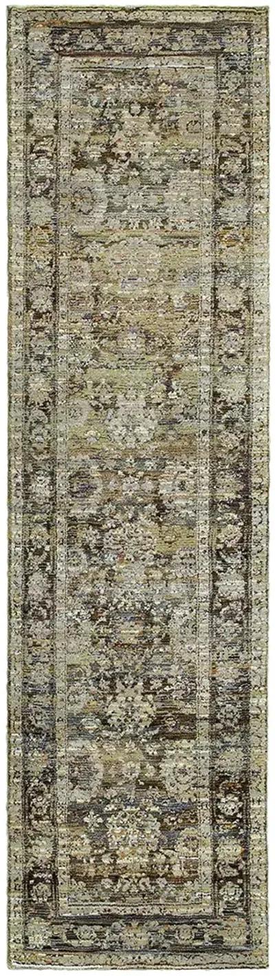 Andorra 6'7" x 9'6" Green Rug