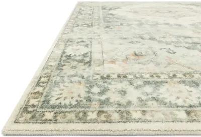 Rosette ROS08 Teal/Ivory 7'6" x 9'6" Rug