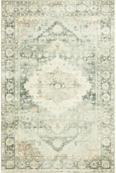 Rosette ROS08 Teal/Ivory 7'6" x 9'6" Rug