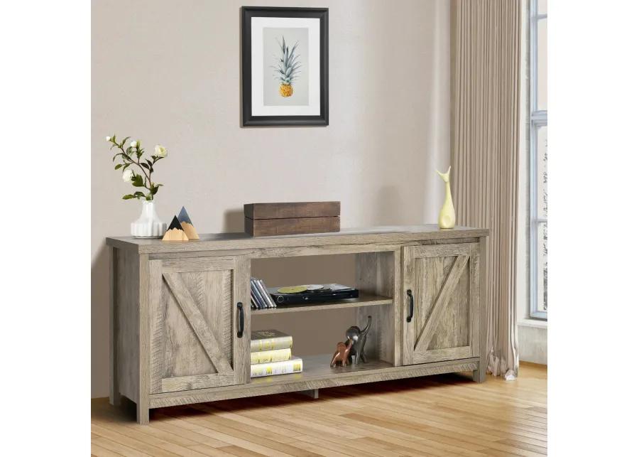 59 Inches TV Stand Media Console Center with Storage Cabinet