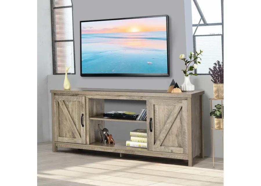 59 Inches TV Stand Media Console Center with Storage Cabinet