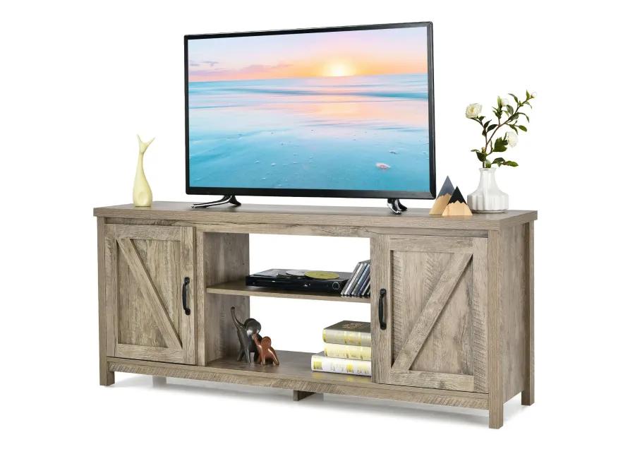 59 Inches TV Stand Media Console Center with Storage Cabinet