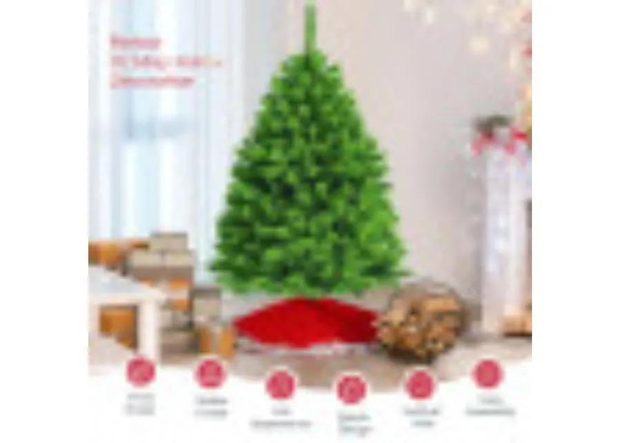 Snow Flocked Artificial Christmas Tree with Metal Stand