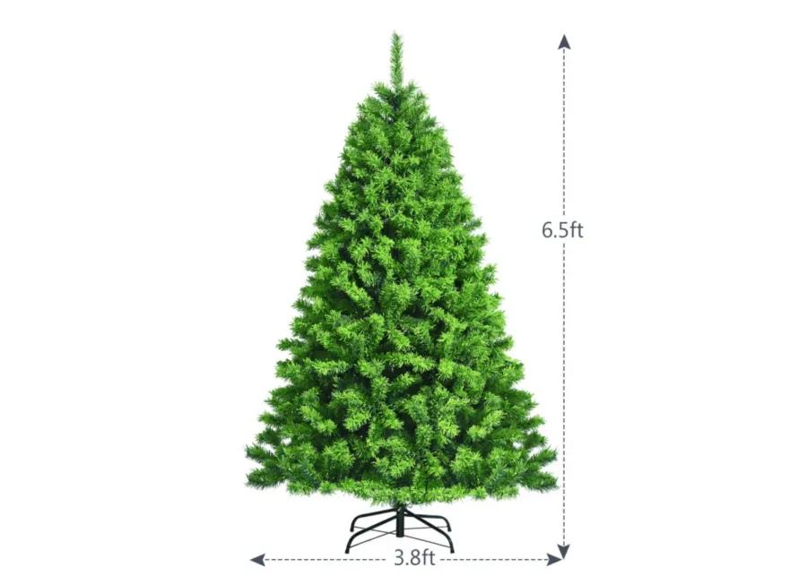 Snow Flocked Artificial Christmas Tree with Metal Stand