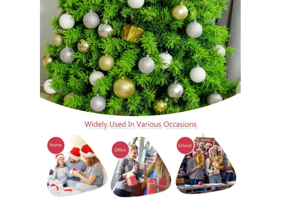 Snow Flocked Artificial Christmas Tree with Metal Stand