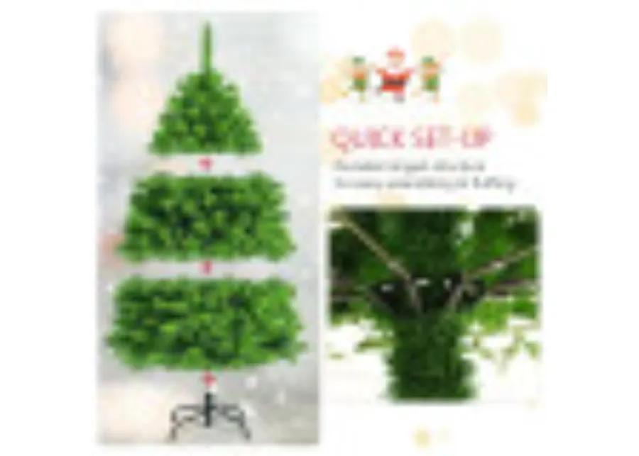 Snow Flocked Artificial Christmas Tree with Metal Stand