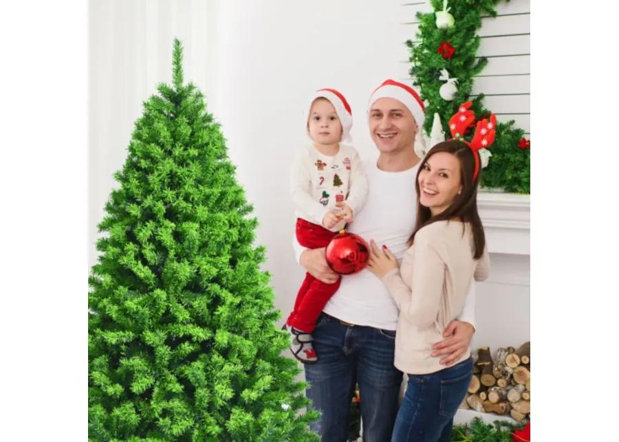 Snow Flocked Artificial Christmas Tree with Metal Stand