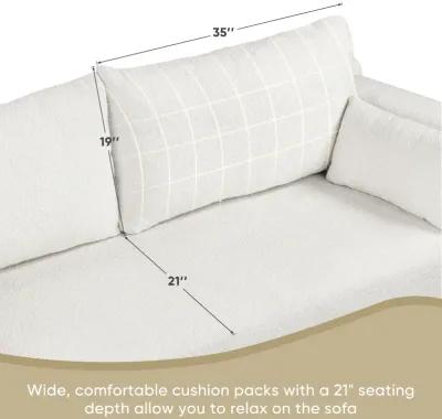 Merax Modern One-Piece Loop Yarn Fabric Sofa Loveseats