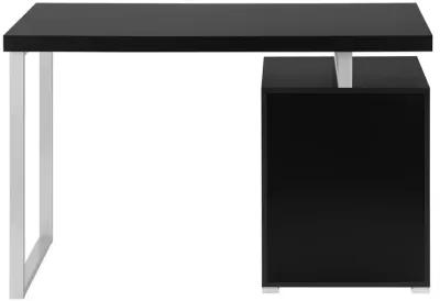 Monarch Specialties I 7649 Computer Desk, Home Office, Laptop, Left, Right Set-up, Storage Drawers, 48"L, Work, Metal, Laminate, Black, Grey, Contemporary, Modern