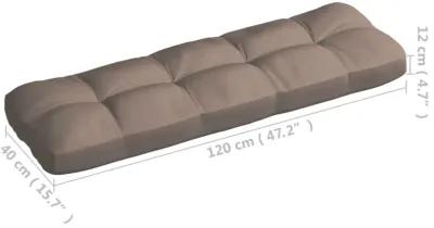 vidaXL Pallet Sofa Cushion Taupe 47.2"x15.7"x4.7"