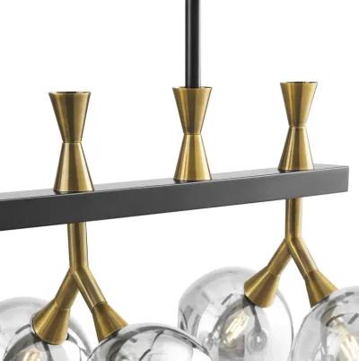 Sonder Chandelier Black and Gold Metal 8 Lights