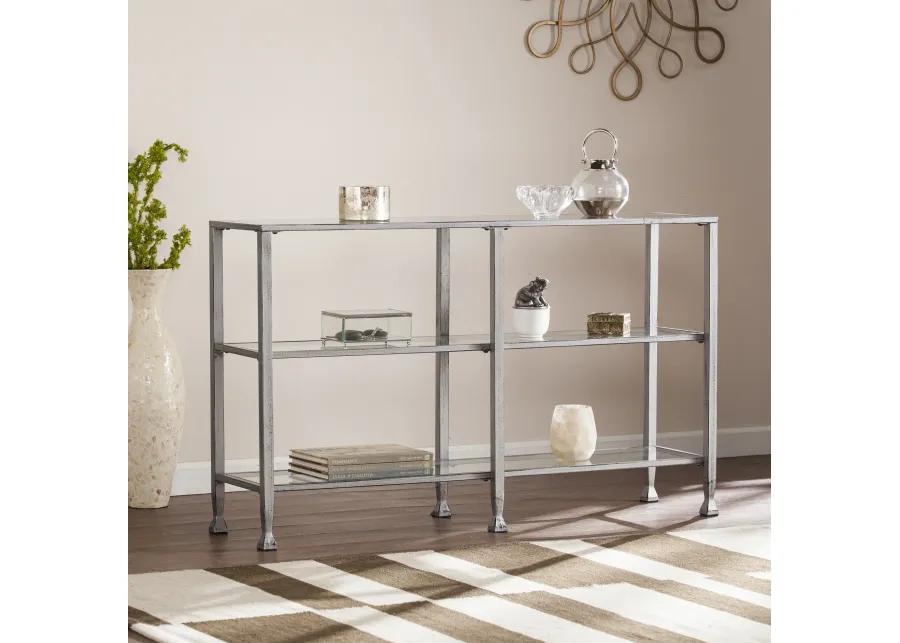 Jaymes Metal/Glass 3-Tier Console